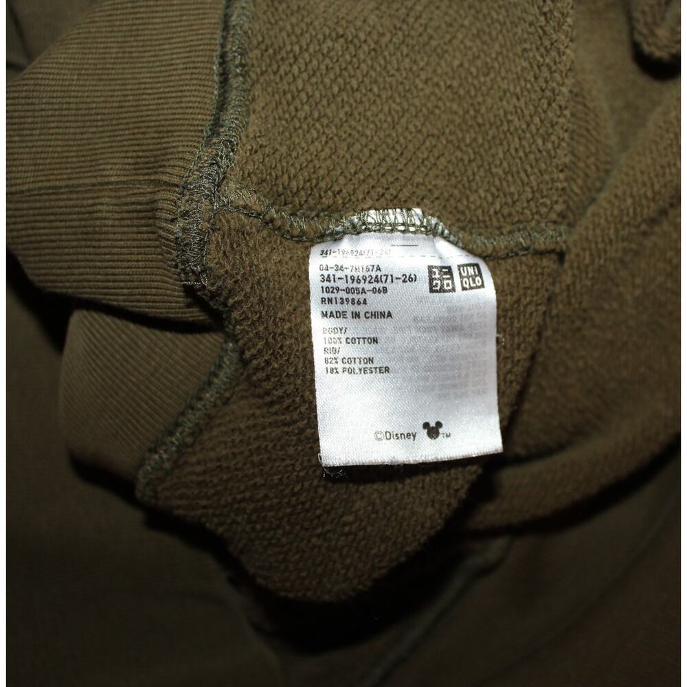 Uniqlo - Mickey Mouse‎ Big Logo Green Sweatshirt Sz L - Picture 8 of 10